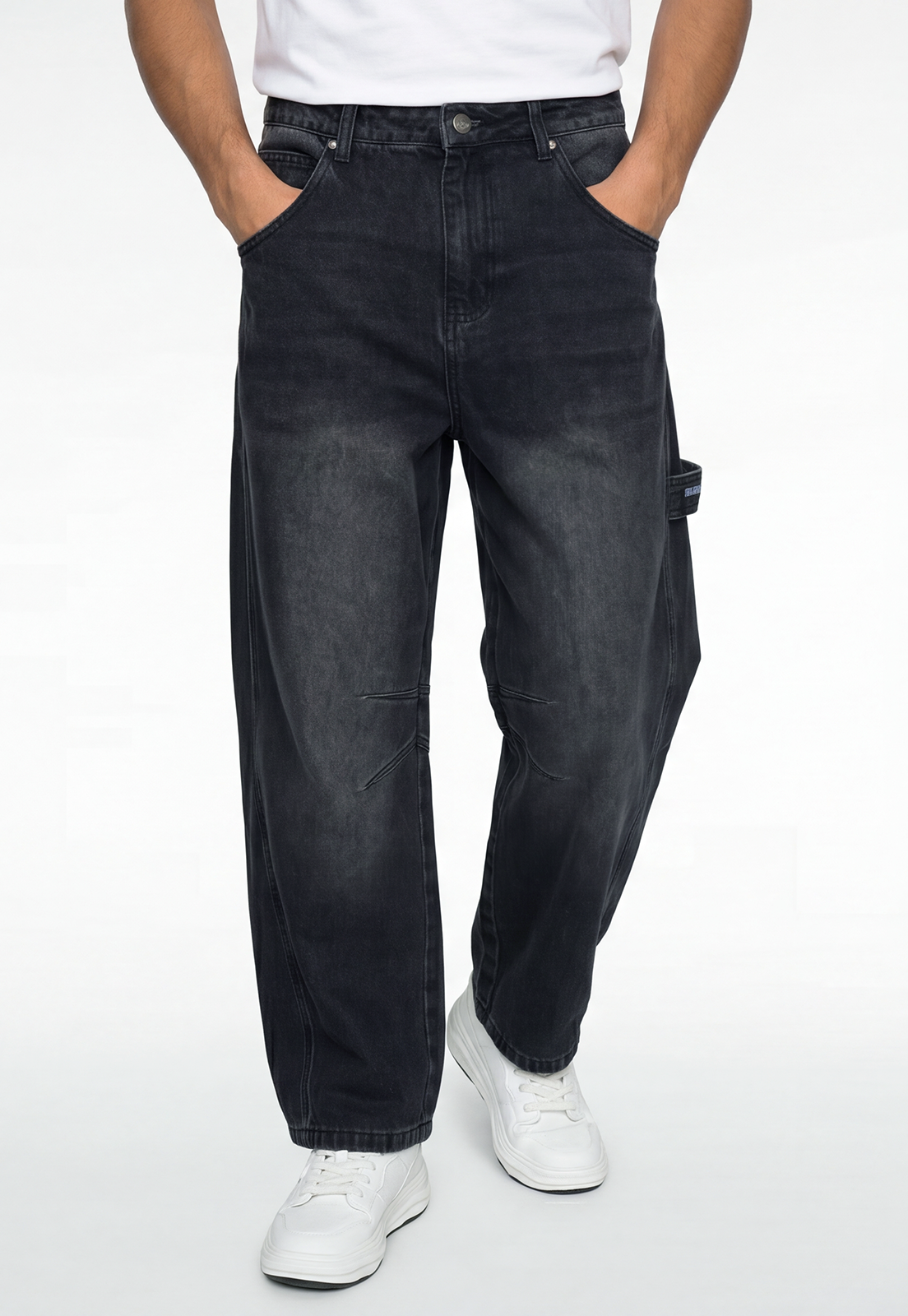 Jeans Hombre Balloon Carpintero Negro 2