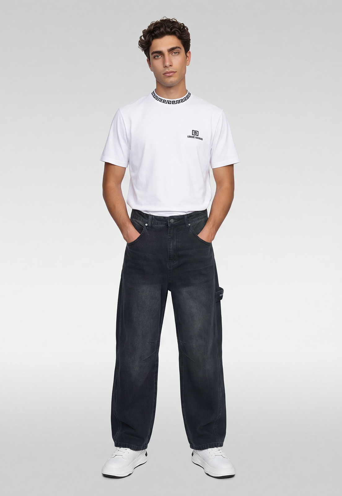 Jeans Hombre Balloon Carpintero Negro 4