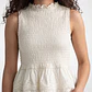 Peto Mujer Romantic Broderie Crudo - Miniatura 3