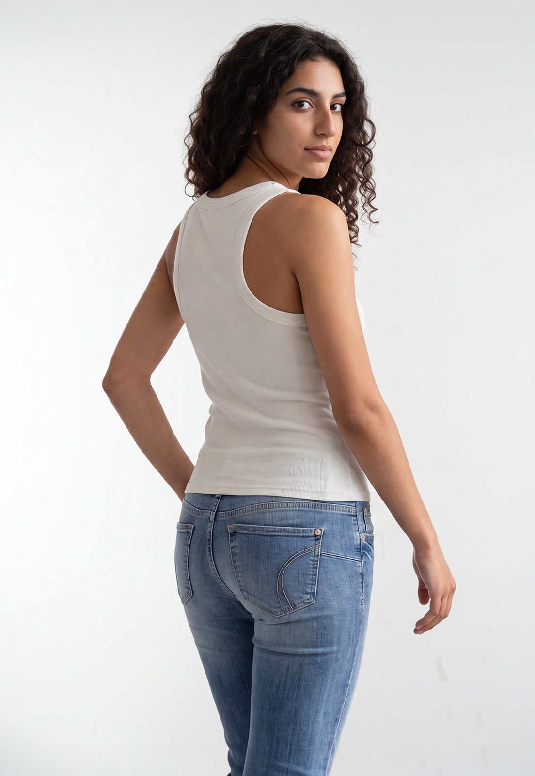 Peto Mujer Rib Tachas Crudo 4