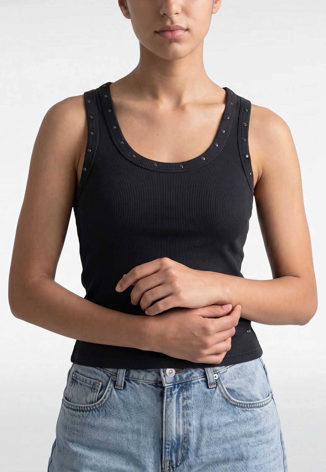 Peto Mujer Rib Tachas Azul 3