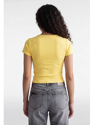 Polera Mujer Estampados Color Amarillo
