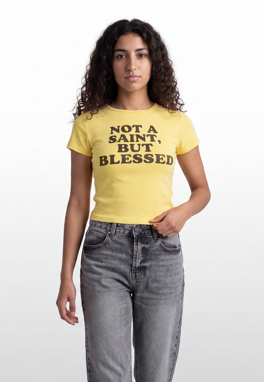Polera Mujer Estampados Color Amarillo 1
