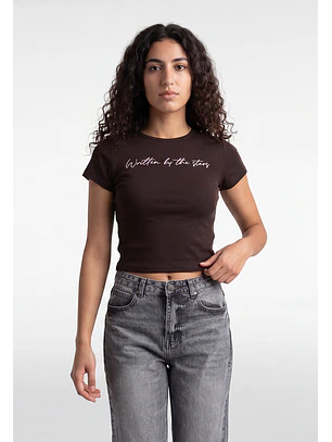 Polera Mujer Estampados Color Café