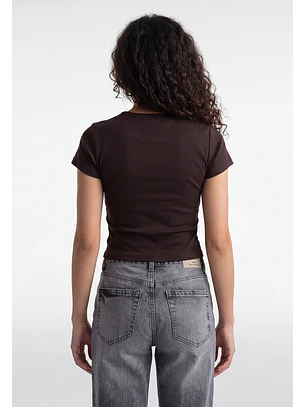 Polera Mujer Estampados Color Café