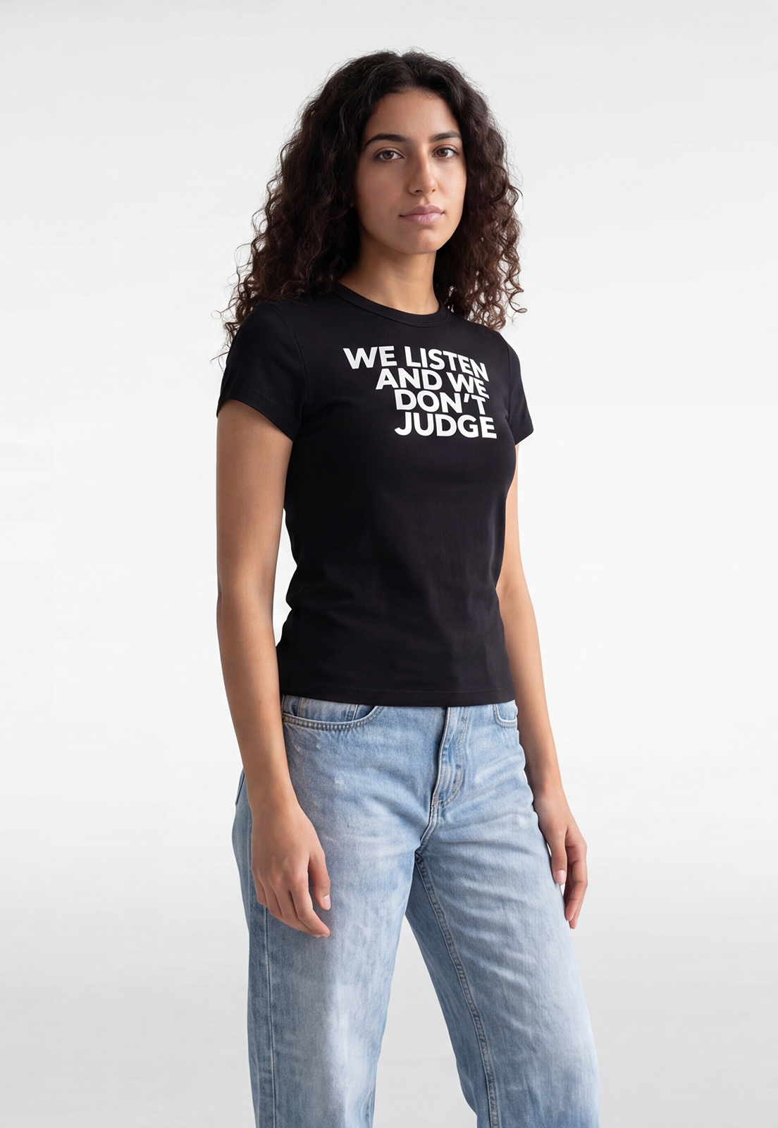 Polera Mujer Frases Negro 1