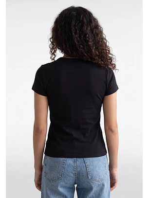 Polera Mujer Frases Negro