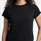 Polera Mujer Basic Cuello Redondo Negro - Miniatura 3