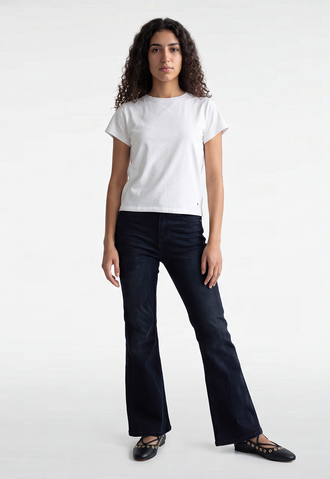Polera Mujer Basic Cuello Redondo Crudo 2