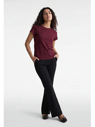 Polera Mujer Basic Cuello Redondo Uva