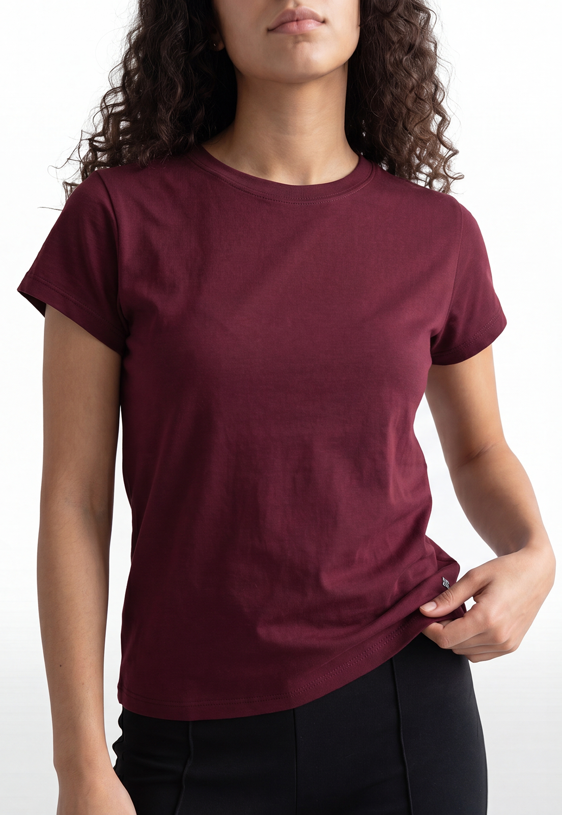 Polera Mujer Basic Cuello Redondo Uva 3