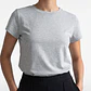 Polera Mujer Basic Cuello Redondo Gris - Miniatura 3
