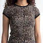 Polera Mujer Leopardo Tachas Beige - Miniatura 2