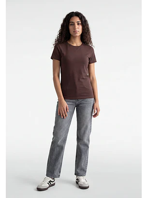 Jeans Mujer Recto Tiro Medio Gris