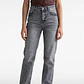 Jeans Mujer Recto Tiro Medio Gris - Miniatura 2