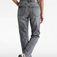 Jeans Mujer Recto Tiro Medio Gris - Miniatura 3
