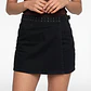 Falda Mujer Tachas Cintura Negro - Miniatura 2