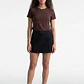 Falda Mujer Tachas Cintura Negro - Miniatura 4
