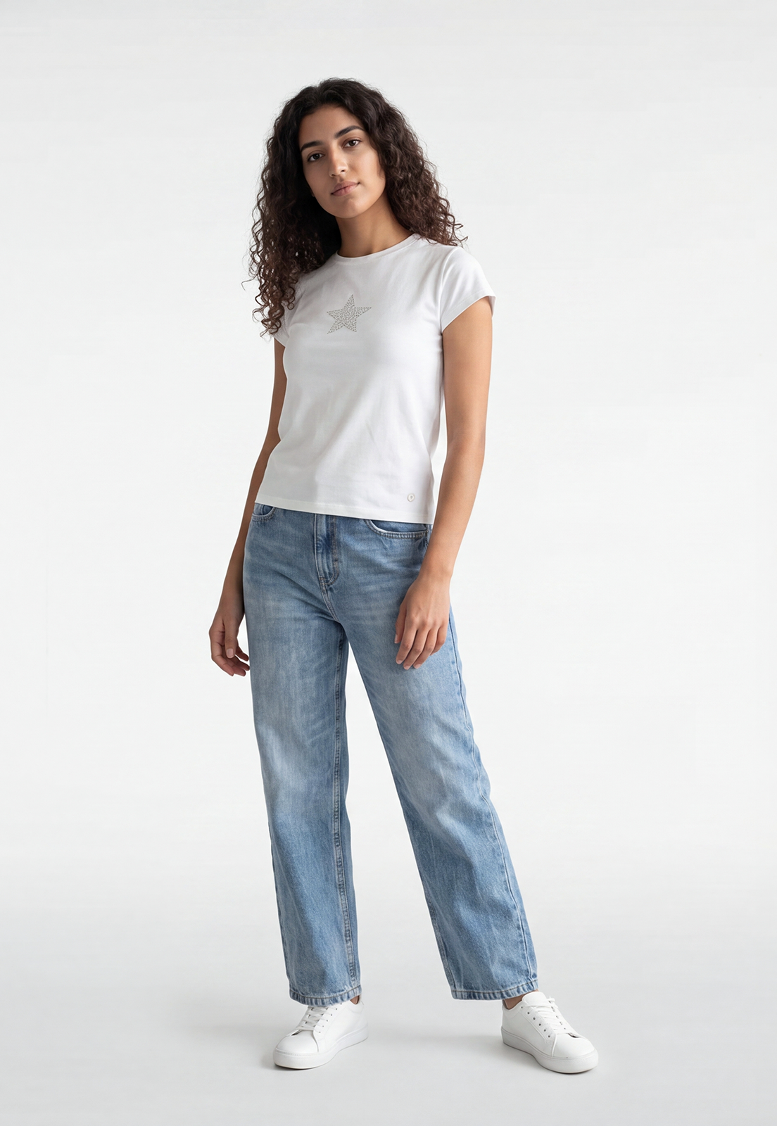 Polera Mujer Tachas Star Crudo 2