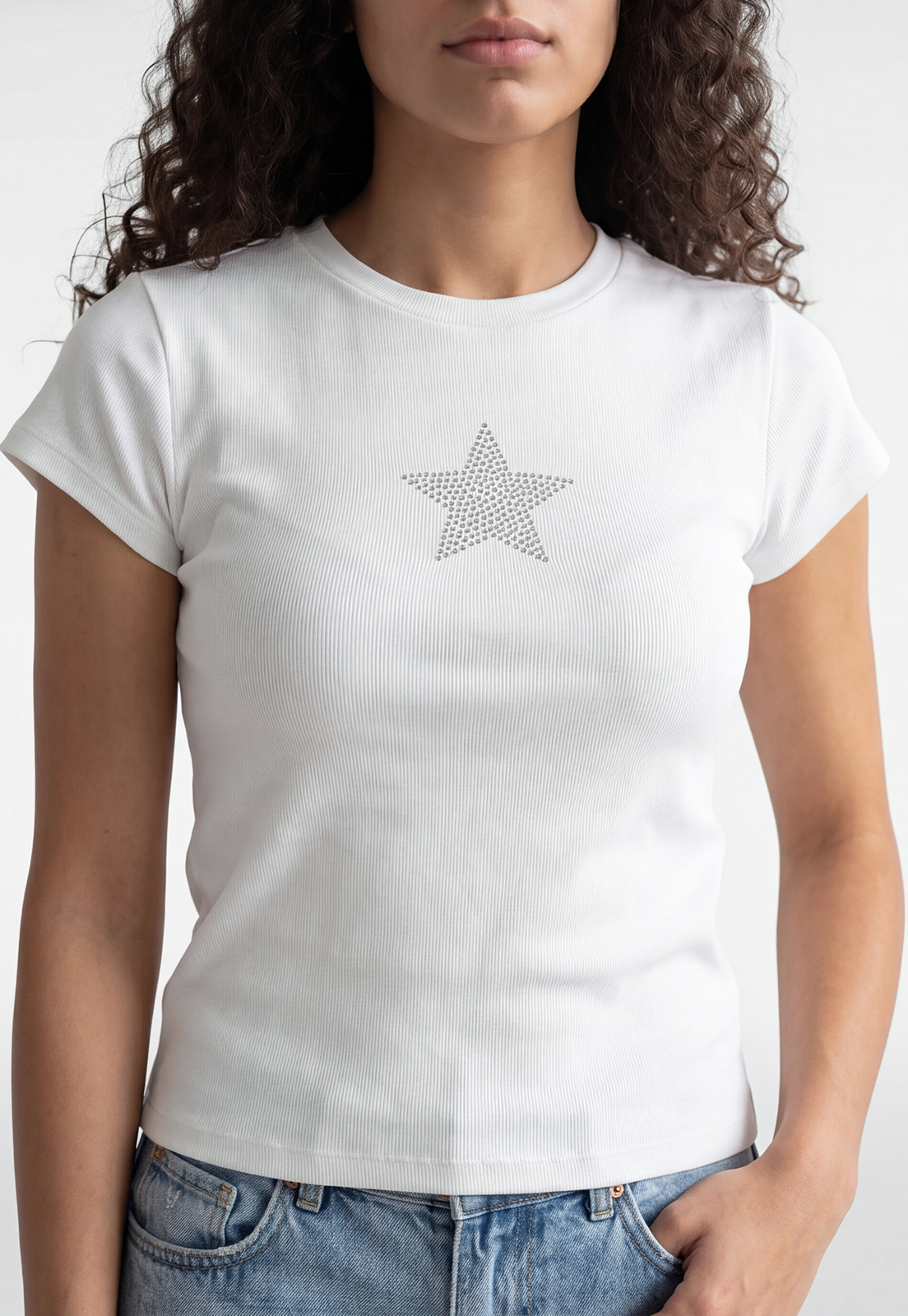 Polera Mujer Tachas Star Crudo 3