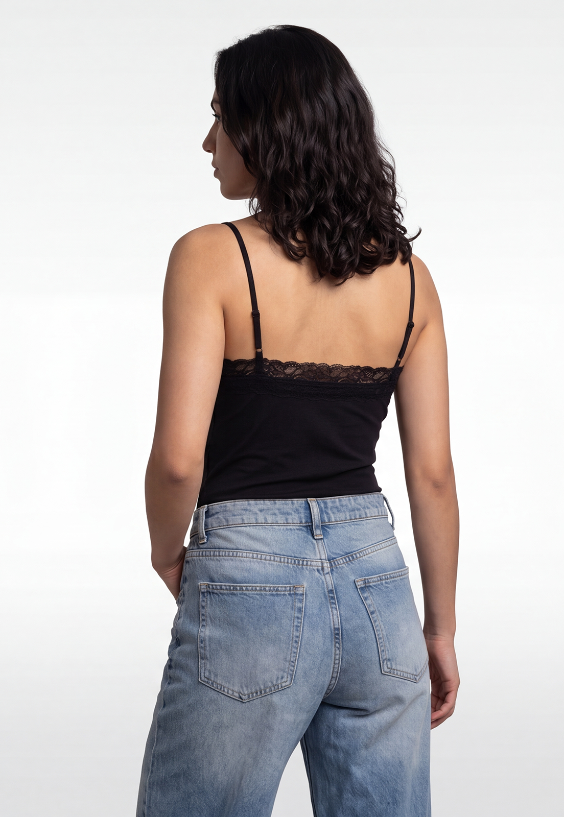 Body Mujer Pabilo Escote Encaje Negro 4