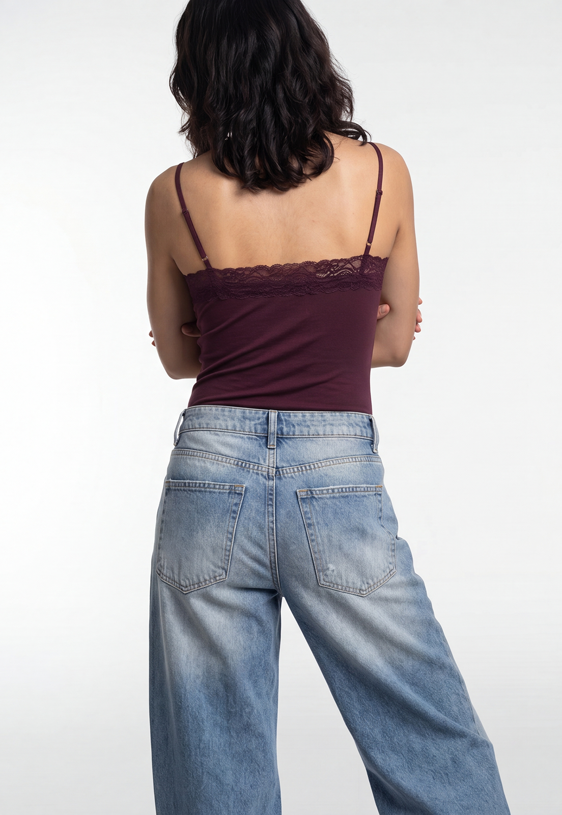 Body Mujer Pabilo Escote Encaje Uva 4
