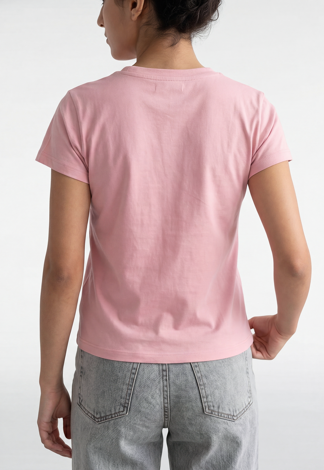 Polera Mujer Texto Brillo Rosado 4