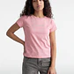 Polera Mujer Texto Brillo Rosado - Miniatura 1