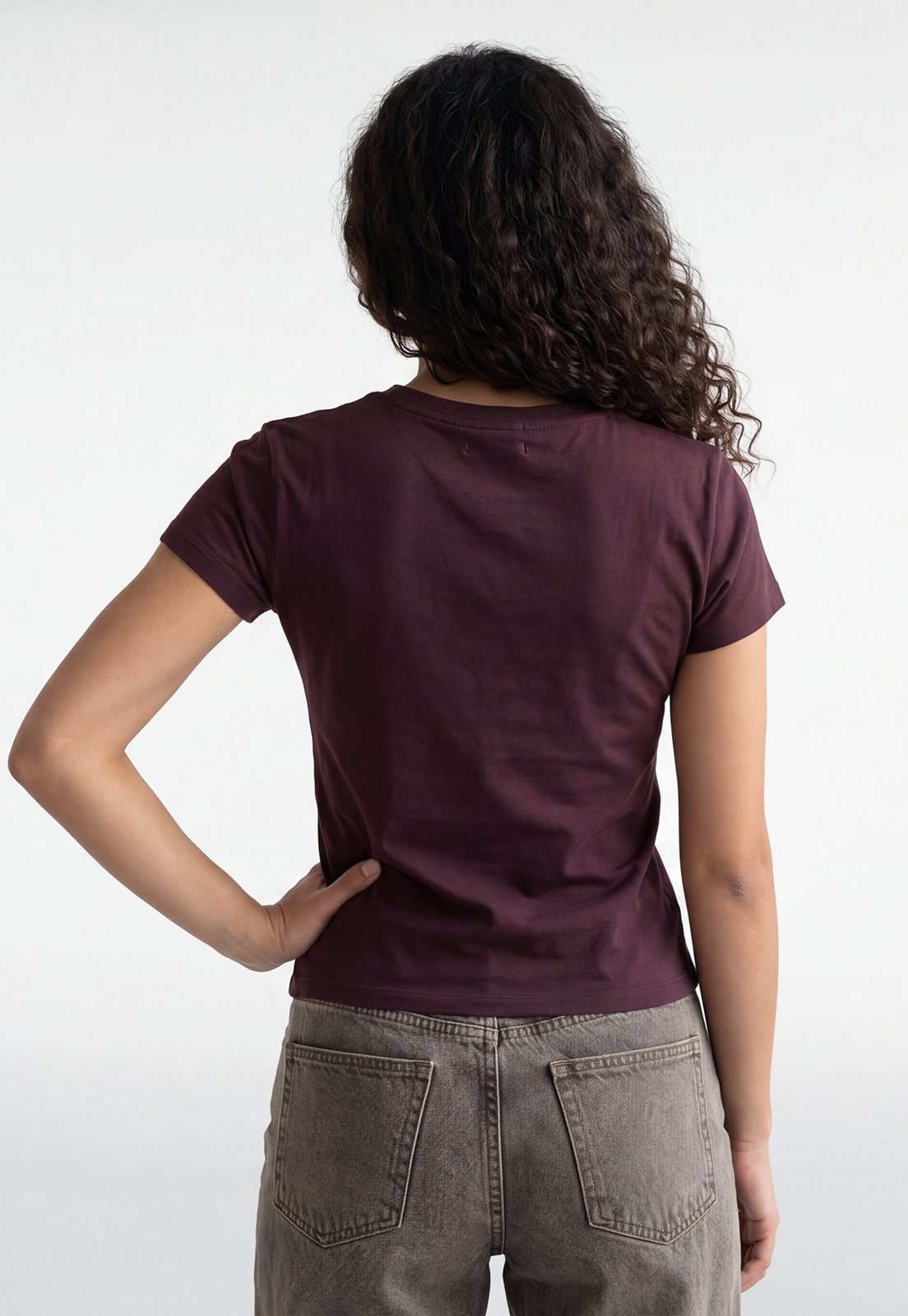 Polera Mujer Texto Brillo Morado 4