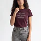 Polera Mujer Texto Brillo Morado - Miniatura 1