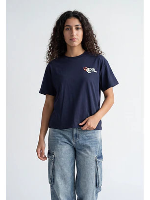 Polera Mujer Boxy Fit Bloom Azul