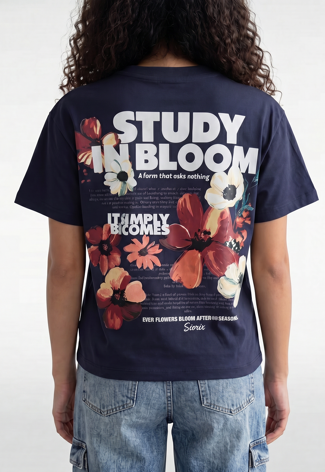 Polera Mujer Boxy Fit Bloom Azul 4
