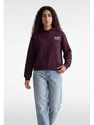 Polerón Mujer Letras Espalda Morado