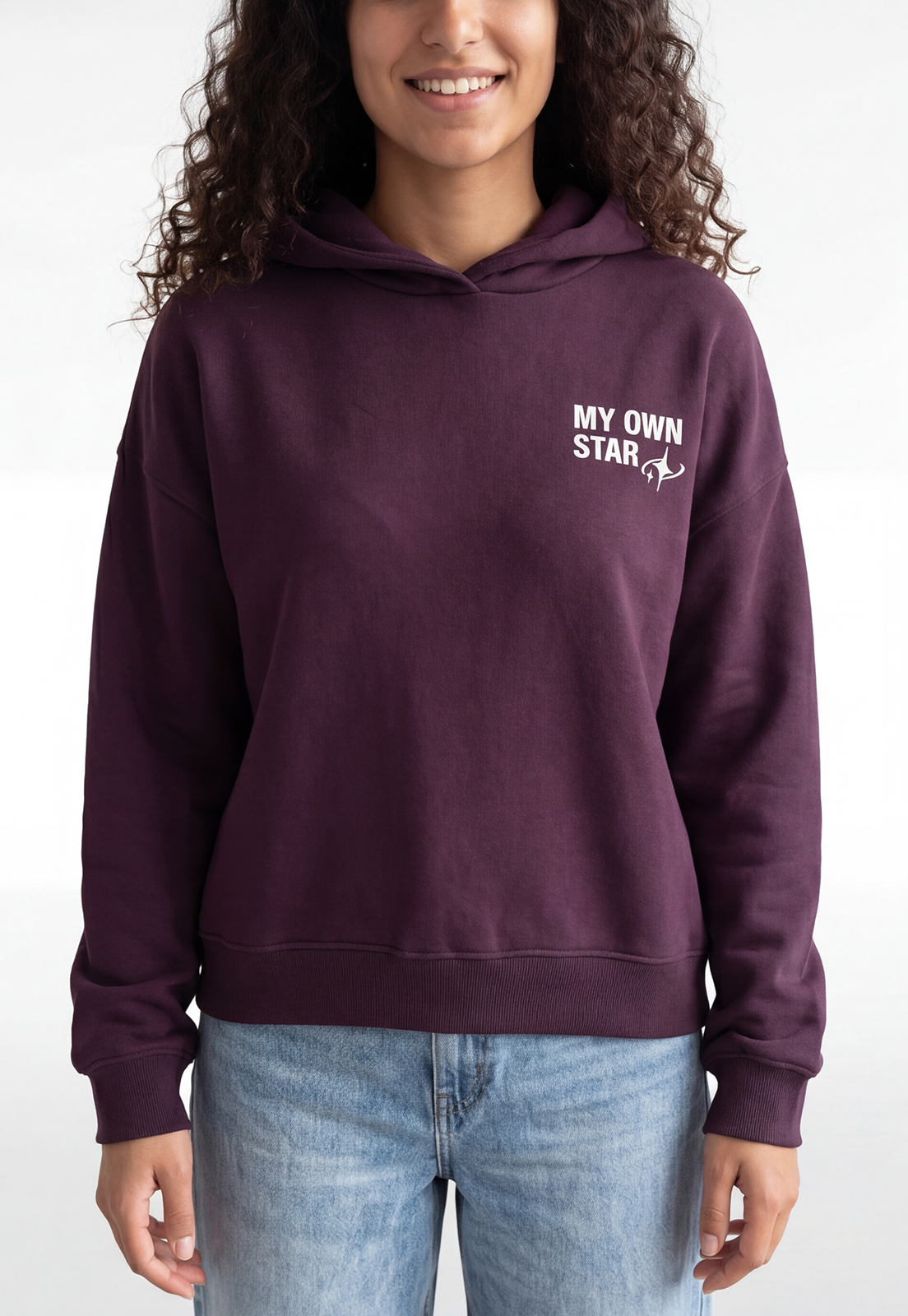 Polerón Mujer Letras Espalda Morado 3
