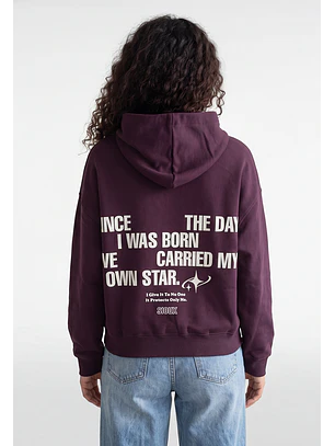 Polerón Mujer Letras Espalda Morado