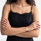 Vestido Mujer Encaje Escote Drapeado Negro - Miniatura 3