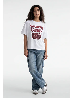 Polera Mujer Print Granada Crudo