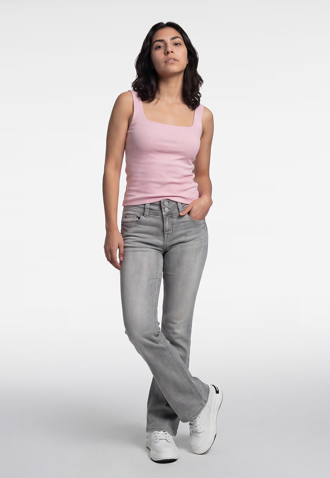 Peto Mujer Escote Cuadrado Rosado 2