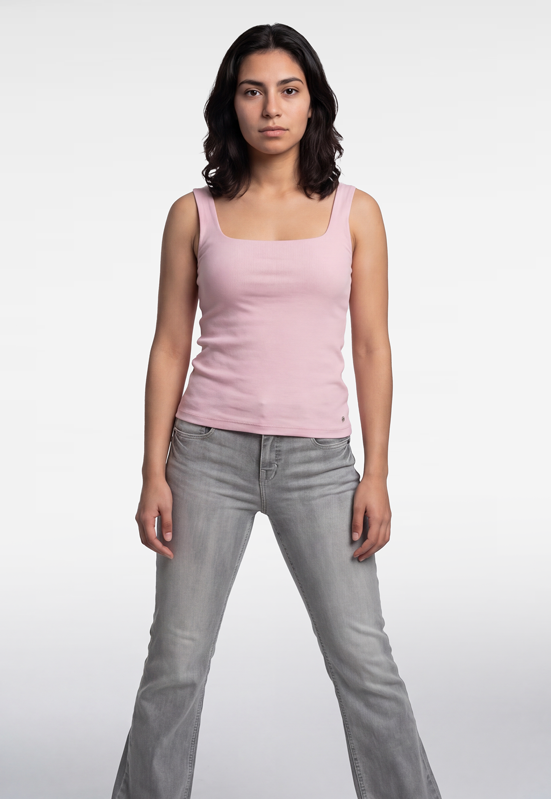 Peto Mujer Escote Cuadrado Rosado 1