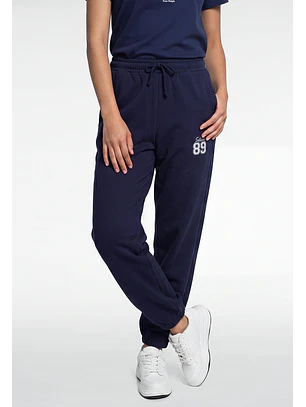 Pantalón Buzo Mujer Balloon Varsity Azul