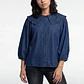Blusa Mujer Lyocell Cuello Bobo Azul - Miniatura 1