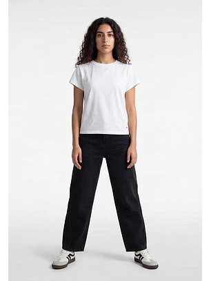 Jeans Mujer Barrel Tiro Medio Negro