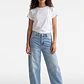 Jeans Mujer Barrel Tiro Medio Celeste - Miniatura 1
