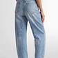 Jeans Mujer Barrel Tiro Medio Celeste - Miniatura 3