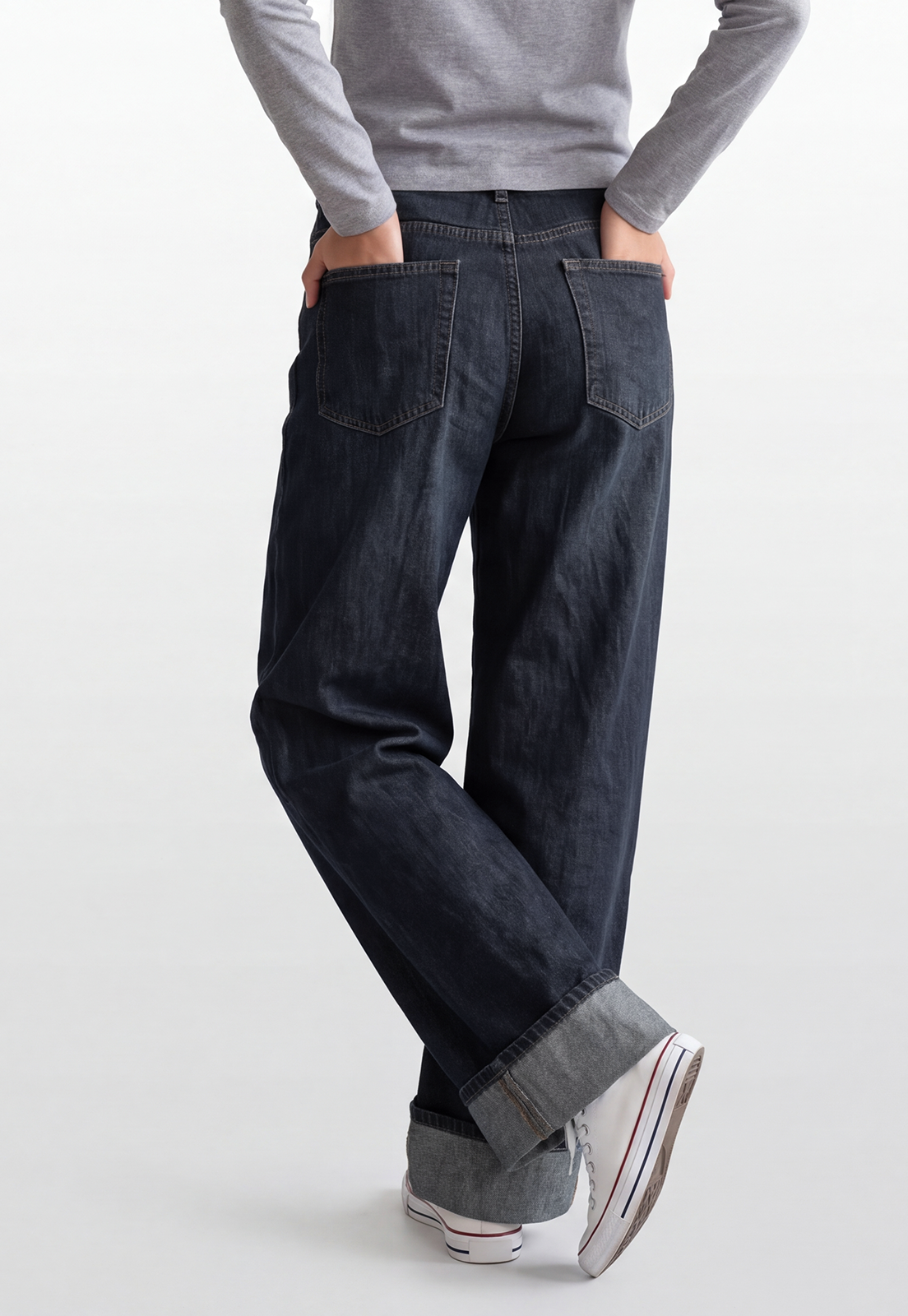 Jeans Mujer Wide Loose Azul 3