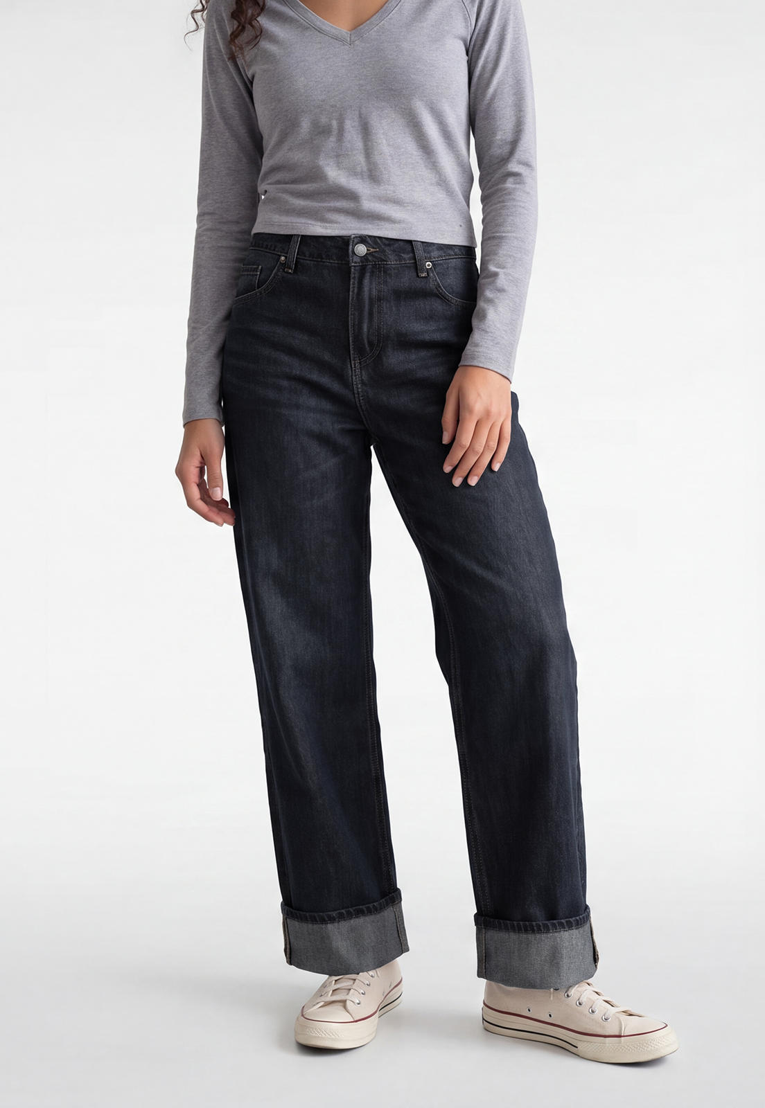 Jeans Mujer Wide Loose Azul 2