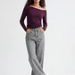 Jeans Mujer Wide Loose Gris - Miniatura 1