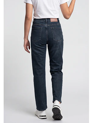 Jeans Mujer Recto Azul