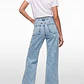 Jeans Mujer Wide Leg Cinturón Celeste - Miniatura 3