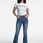Jeans Mujer Flare Doble Botón Azul - Miniatura 1